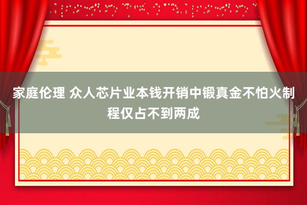 家庭伦理 众人芯片业本钱开销中锻真金不怕火制程仅占不到两成