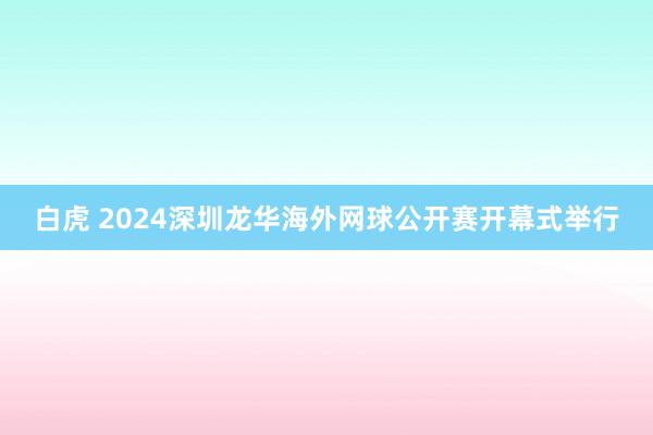 白虎 2024深圳龙华海外网球公开赛开幕式举行