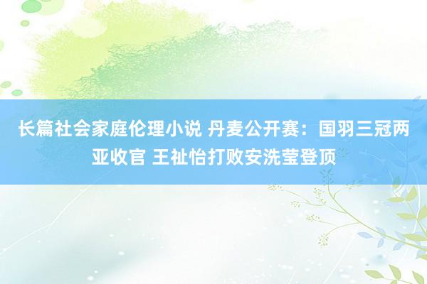 长篇社会家庭伦理小说 丹麦公开赛：国羽三冠两亚收官 王祉怡打败安洗莹登顶