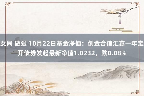 女同 做爱 10月22日基金净值：创金合信汇鑫一年定开债券发起最新净值1.0232，跌0.08%