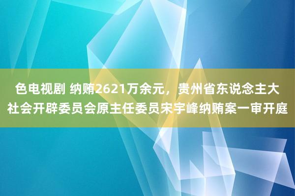 色电视剧 纳贿2621万余元，贵州省东说念主大社会开辟委员会原主任委员宋宇峰纳贿案一审开庭