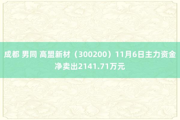 成都 男同 高盟新材（300200）11月6日主力资金净卖出2141.71万元