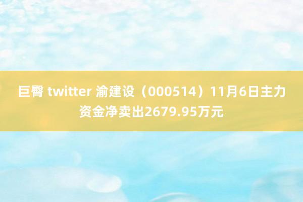 巨臀 twitter 渝建设（000514）11月6日主力资金净卖出2679.95万元