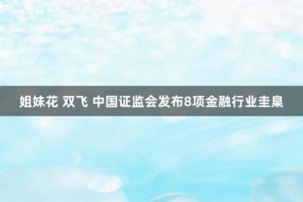 姐妹花 双飞 中国证监会发布8项金融行业圭臬