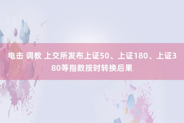 电击 调教 上交所发布上证50、上证180、上证380等指数按时转换后果