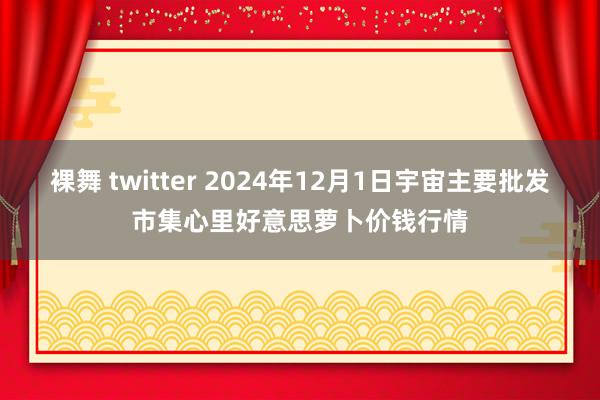 裸舞 twitter 2024年12月1日宇宙主要批发市集心里好意思萝卜价钱行情