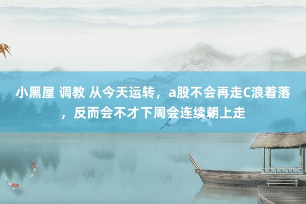 小黑屋 调教 从今天运转，a股不会再走C浪着落，反而会不才下周会连续朝上走