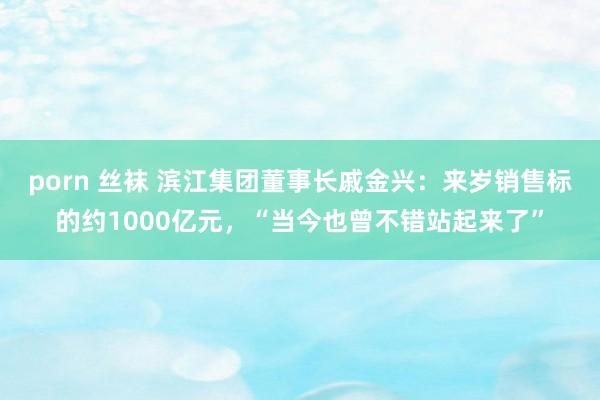 porn 丝袜 滨江集团董事长戚金兴：来岁销售标的约1000亿元，“当今也曾不错站起来了”