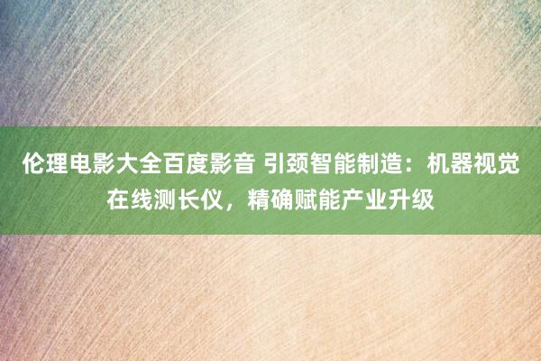 伦理电影大全百度影音 引颈智能制造：机器视觉在线测长仪，精确赋能产业升级