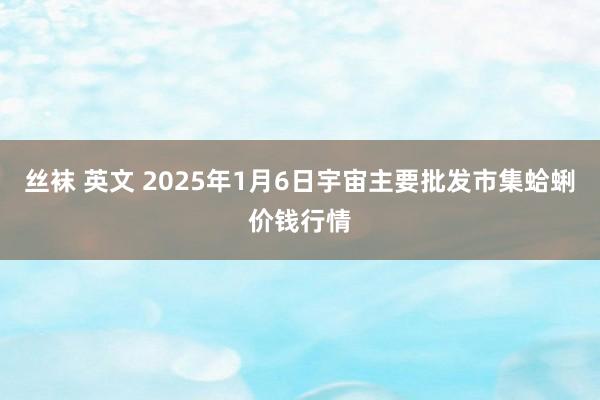 丝袜 英文 2025年1月6日宇宙主要批发市集蛤蜊价钱行情