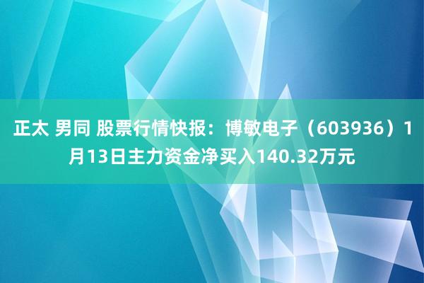 正太 男同 股票行情快报：博敏电子（603936）1月13日主力资金净买入140.32万元